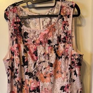🌸 Lane Bryant Floral Lace Fit & Flare Dress – Size 22/24 🌸